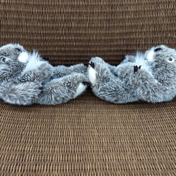 3/$25 vintage 90s plush indoor slippers koala EUC unisex - Picture 8 of 14